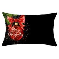 HKM-951763 Christmas Landscape Peach Skin Pillowcase, 30x50cm, Soft Fabric Cushion Cover