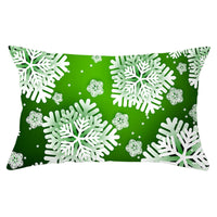 HKM-951763 Christmas Landscape Peach Skin Pillowcase, 30x50cm, Soft Fabric Cushion Cover
