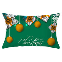 HKM-951763 Christmas Landscape Peach Skin Pillowcase, 30x50cm, Soft Fabric Cushion Cover