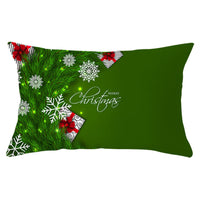 HKM-951763 Christmas Landscape Peach Skin Pillowcase, 30x50cm, Soft Fabric Cushion Cover
