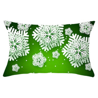 HKM-951763 Christmas Landscape Peach Skin Pillowcase, 30x50cm, Soft Fabric Cushion Cover