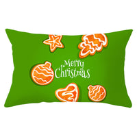 HKM-951763 Christmas Landscape Peach Skin Pillowcase, 30x50cm, Soft Fabric Cushion Cover