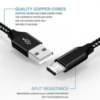 HKM-951763 Fast Charging Micro USB Braided Data Cable for Android Devices
