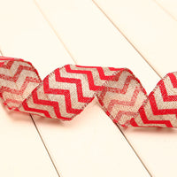 HKM-951827 Festive Christmas Polka Dot Linen Webbing Ribbon - 2m Length in Various Designs