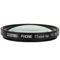 HKM-951955 Close-Up Macro Lens 12.5x Magnification for Mobile Phones - 37mm Diameter, Aluminum Alloy Frame
