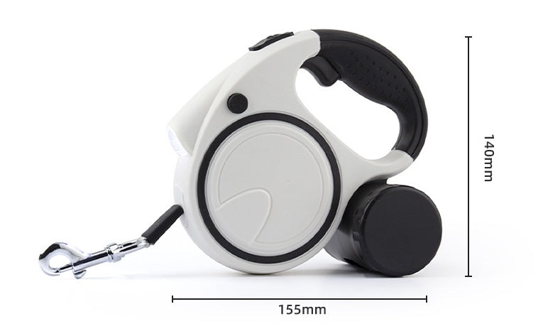 HKM-952211 Retractable Pet Leash with Flashlight Feature - Available in Multiple Colors