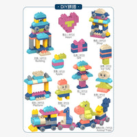HKM-952211 Soft and Safe Construction Building Blocks Set for Kids - 85 Pieces Educational Stacking Toy