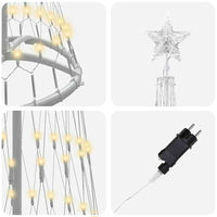 HKM-952339 LED Christmas Tree with Stand - Warm White and Cool White Lighting Options, 230-550 LEDs, Multiple Heights Available