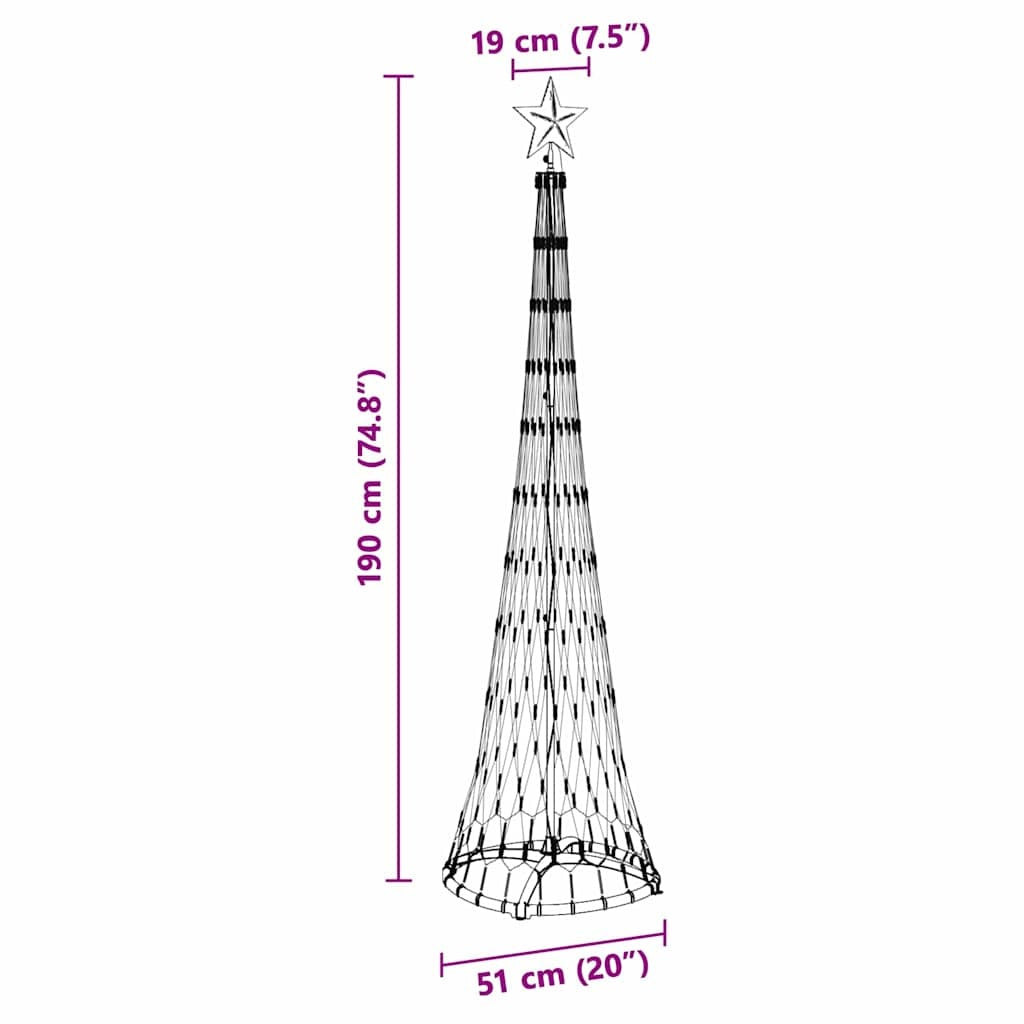 HKM-952339 LED Christmas Tree with Stand - Warm White and Cool White Lighting Options, 230-550 LEDs, Multiple Heights Available
