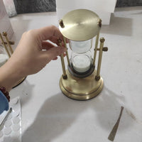 HKM-952467 Creative Wooden Hourglass Timer - 15-Minute Decorative Desk Accessory for Study and Office