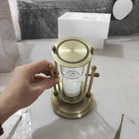 HKM-952467 Creative Wooden Hourglass Timer - 15-Minute Decorative Desk Accessory for Study and Office