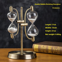 HKM-952467 Creative Wooden Hourglass Timer - 15-Minute Decorative Desk Accessory for Study and Office