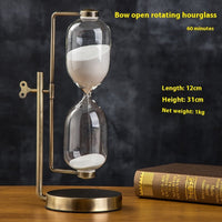 HKM-952467 Creative Wooden Hourglass Timer - 15-Minute Decorative Desk Accessory for Study and Office
