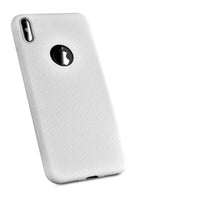HKM-952467 Soft Black PU Leather Back Cover Case for iPhone 8, 8 Plus, 11, XS Max, XR, X, 7, 6S