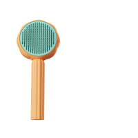 HKM-952467 Sunflower Shape Pet Comb for Cats – Fine Needle Design in Green and Orange