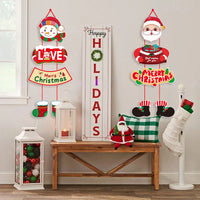 HKM-952659 Cartoon Christmas Scene Layout Door Curtain Decoration, Paper Hanging Ornaments