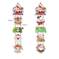 HKM-952659 Cartoon Christmas Scene Layout Door Curtain Decoration, Paper Hanging Ornaments