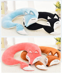 HKM-952659 Fox U-Shaped Pillow in Soft Spandex and PP Cotton for Office, Travel, and Relaxation