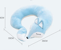 HKM-952659 Fox U-Shaped Pillow in Soft Spandex and PP Cotton for Office, Travel, and Relaxation