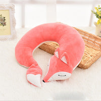 HKM-952659 Fox U-Shaped Pillow in Soft Spandex and PP Cotton for Office, Travel, and Relaxation