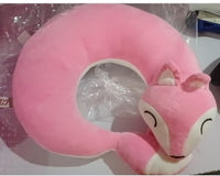 HKM-952659 Fox U-Shaped Pillow in Soft Spandex and PP Cotton for Office, Travel, and Relaxation