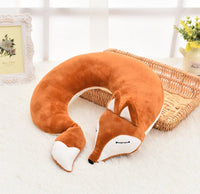 HKM-952659 Fox U-Shaped Pillow in Soft Spandex and PP Cotton for Office, Travel, and Relaxation