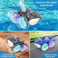 HKM-952787 Waterproof 360° Rotating Remote Control Amphibious Vehicle for Kids, Gesture Sensing Toy Car