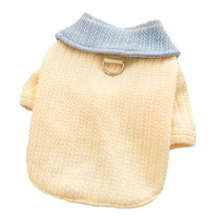HKM-952851 Cozy Color-Block Dog Shirt with Bow Tie for Small and Medium Breeds, Perfect for Cool Weather and Special Occasions