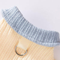 HKM-952851 Cozy Color-Block Dog Shirt with Bow Tie for Small and Medium Breeds, Perfect for Cool Weather and Special Occasions