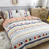 HKM-952851 Pure Cotton Brushed Four-Piece Bedding Set in Multiple Sizes and Styles