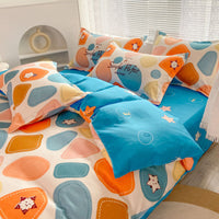 HKM-952851 Pure Cotton Brushed Four-Piece Bedding Set in Multiple Sizes and Styles