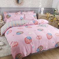 HKM-952851 Pure Cotton Brushed Four-Piece Bedding Set in Multiple Sizes and Styles