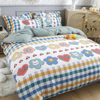 HKM-952851 Pure Cotton Brushed Four-Piece Bedding Set in Multiple Sizes and Styles