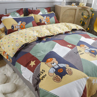 HKM-952851 Pure Cotton Brushed Four-Piece Bedding Set in Multiple Sizes and Styles