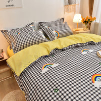 HKM-952851 Pure Cotton Brushed Four-Piece Bedding Set in Multiple Sizes and Styles