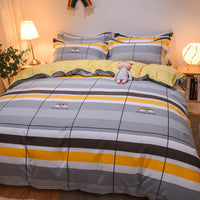 HKM-952851 Pure Cotton Brushed Four-Piece Bedding Set in Multiple Sizes and Styles