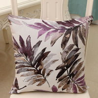 HKM-952915 Colorful Leaf Design Pillowcase with Soft Blended Fabric and PP Cotton Filling