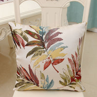 HKM-952915 Colorful Leaf Design Pillowcase with Soft Blended Fabric and PP Cotton Filling