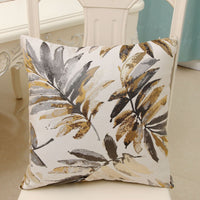 HKM-952915 Colorful Leaf Design Pillowcase with Soft Blended Fabric and PP Cotton Filling