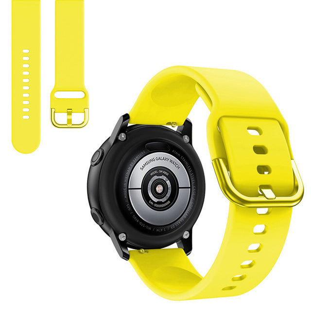 HKM-953043 Galaxy Watch Active Silicone Strap - 20mm, Multiple Color Options Available, Ideal for Daily Wear