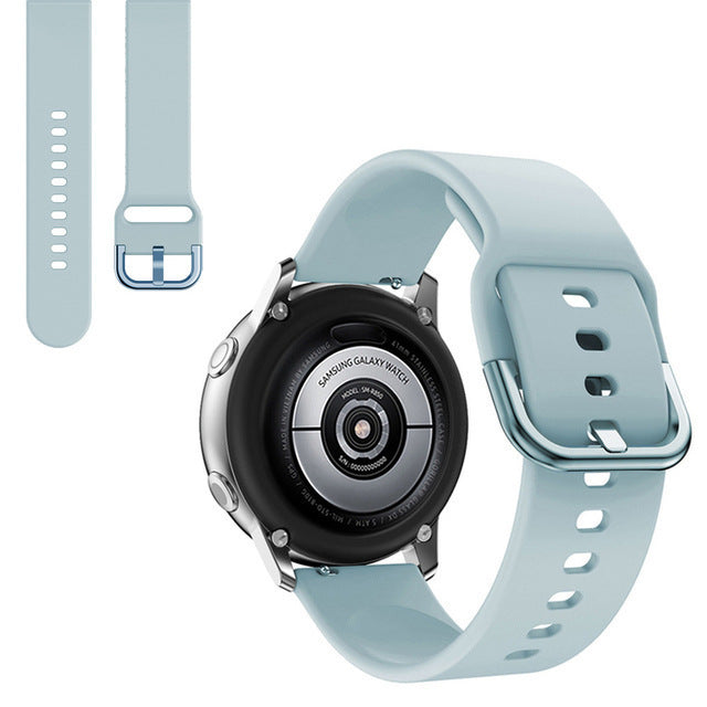 HKM-953043 Galaxy Watch Active Silicone Strap - 20mm, Multiple Color Options Available, Ideal for Daily Wear
