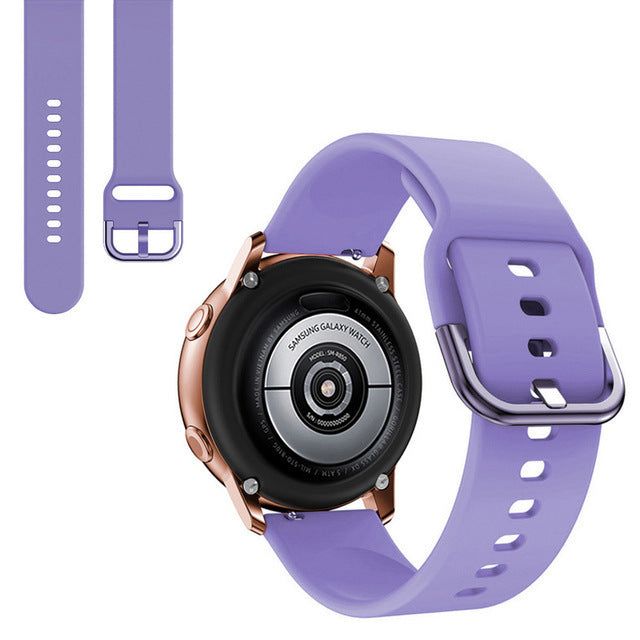 HKM-953043 Galaxy Watch Active Silicone Strap - 20mm, Multiple Color Options Available, Ideal for Daily Wear