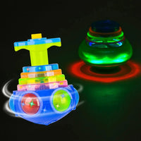 HKM-953171 LED Flashing Musical Spinning Tops for Children - Interactive Gyroscope Toy