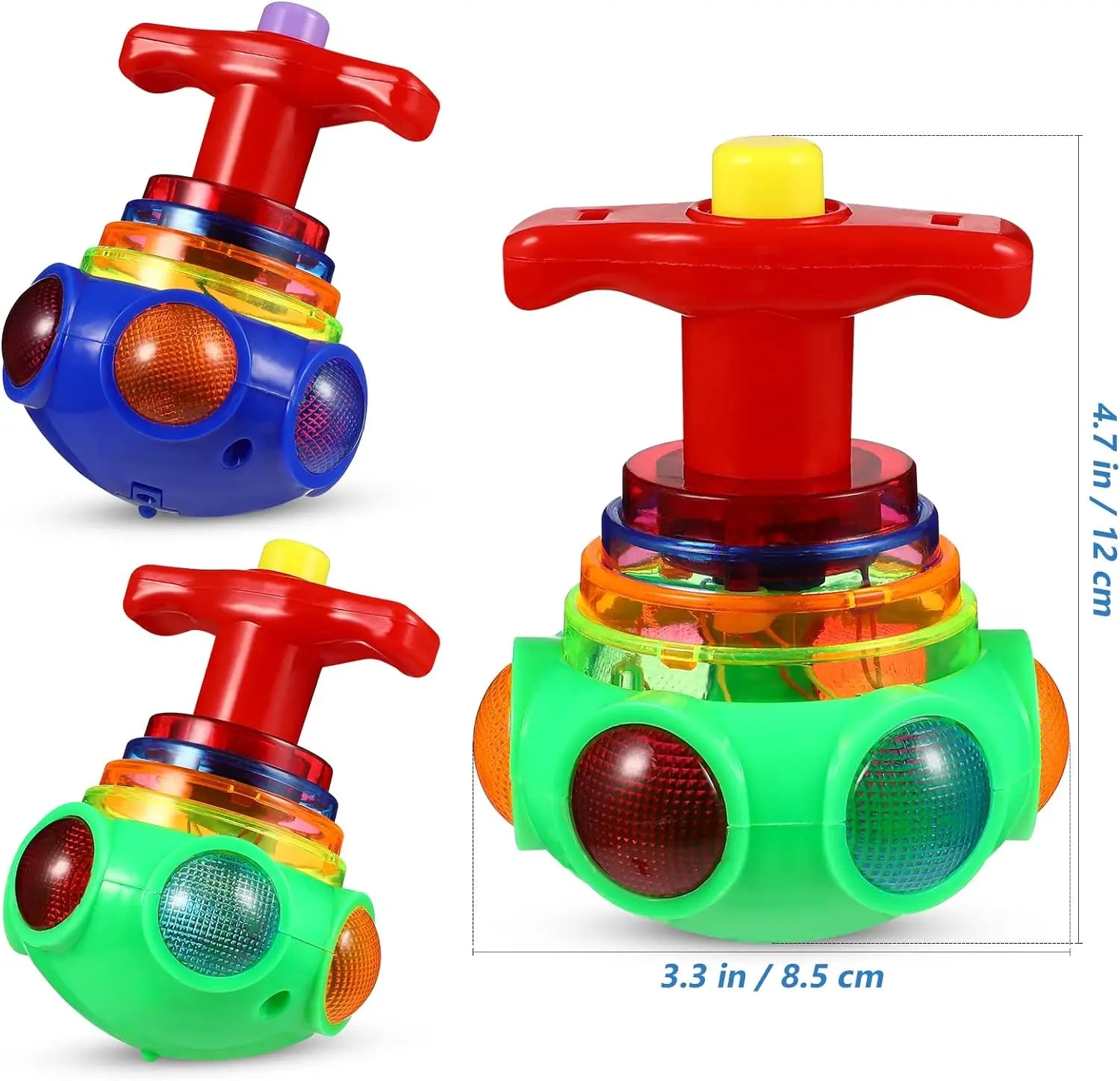 HKM-953171 LED Flashing Musical Spinning Tops for Children - Interactive Gyroscope Toy