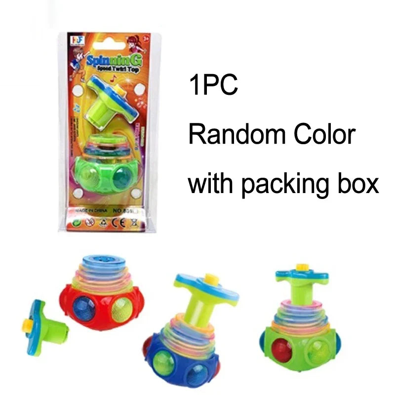 HKM-953171 LED Flashing Musical Spinning Tops for Children - Interactive Gyroscope Toy
