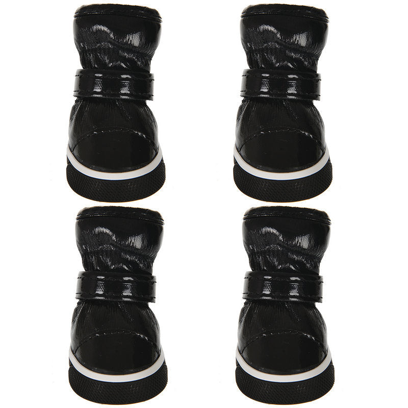 HKM-953235 Cotton Dog Shoes for Winter: Waterproof, Non-Slip, and Warm Ski Boots