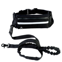 HKM-953363 Hands-Free Dog Leash with Adjustable Belt, Bungee Shock Absorber, Phone Pocket, and Water Bottle Holder for Large Dogs