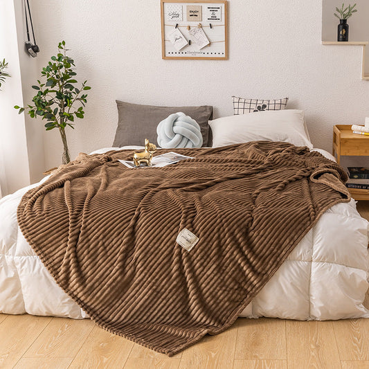 HKM-953363 Milk Fleece Modern Minimalist Blanket in Various Colors and Sizes