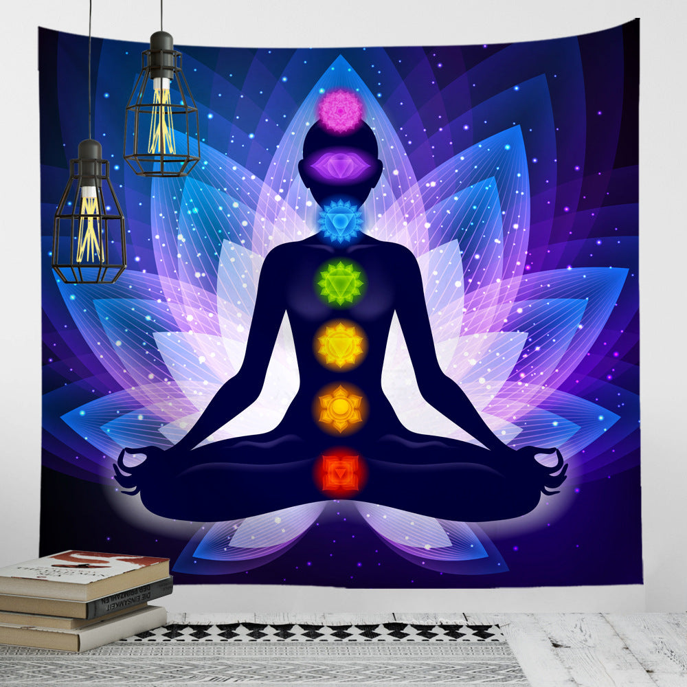 HKM-953363 Nordic Digital Printing Tapestry for Yoga and Meditation - Modern Polyester Wall Décor