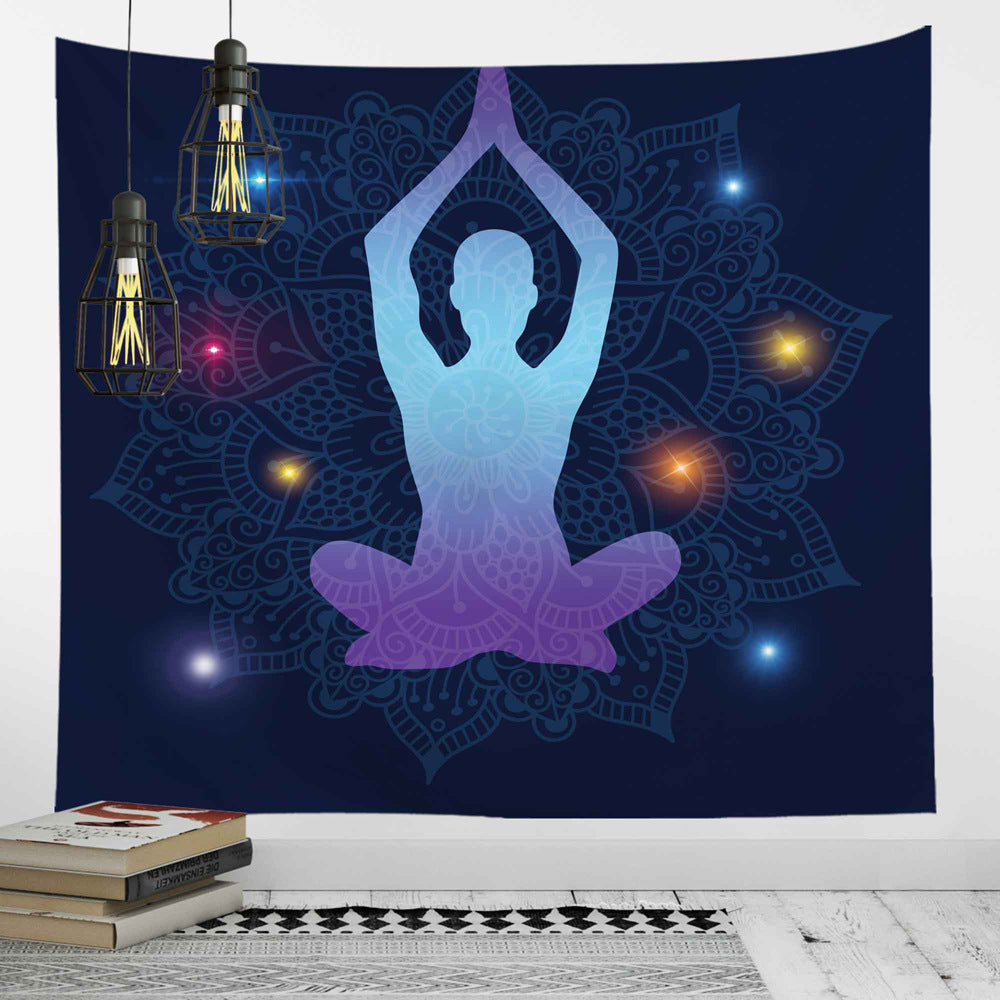 HKM-953363 Nordic Digital Printing Tapestry for Yoga and Meditation - Modern Polyester Wall Décor